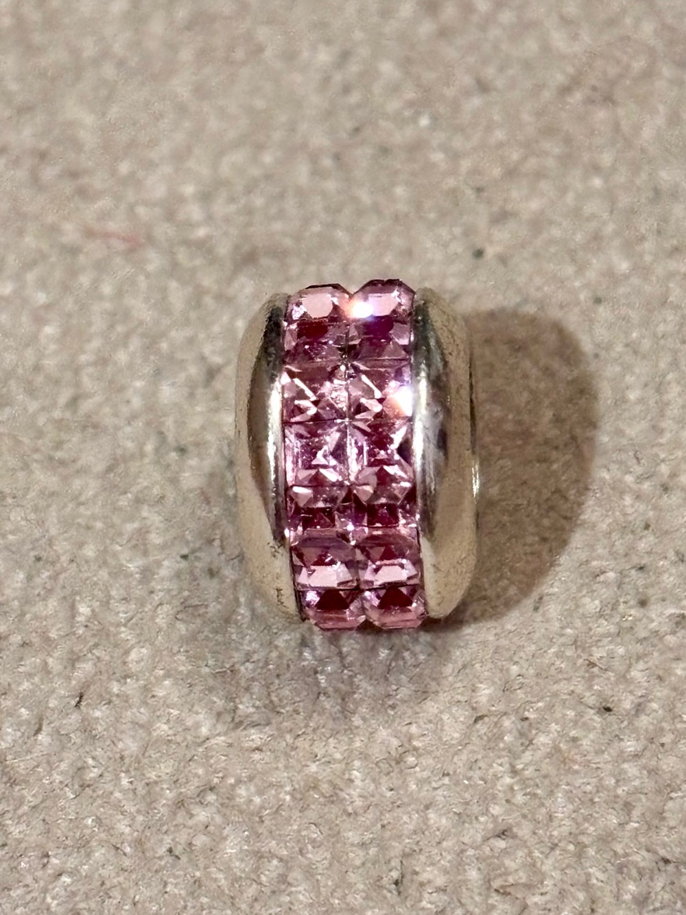🆕Listing! Brighton Spectrum bead in Light Rose with light pink square crystals